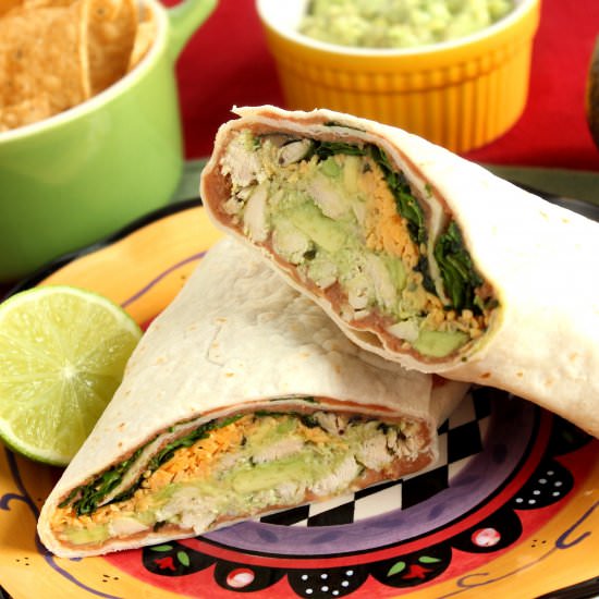 Chicken and Avocado Picnic Wrap