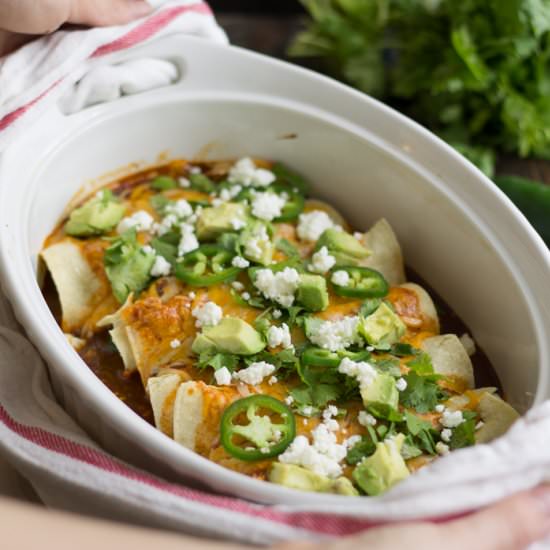 Vegetarian enchiladas