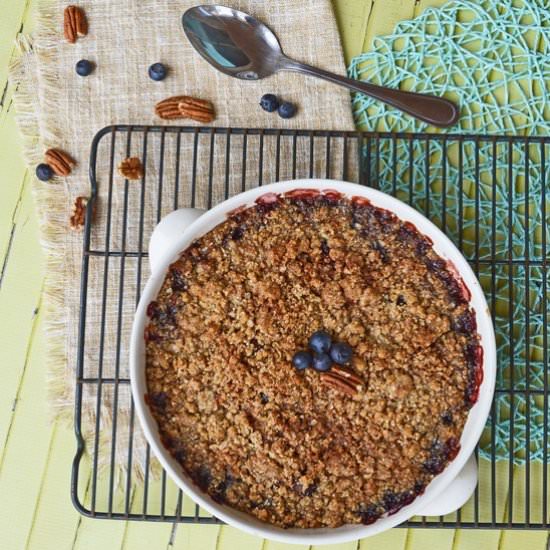 Plum and Blueberry Fruit Crisp