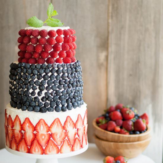Berry Covered Birthday Cake