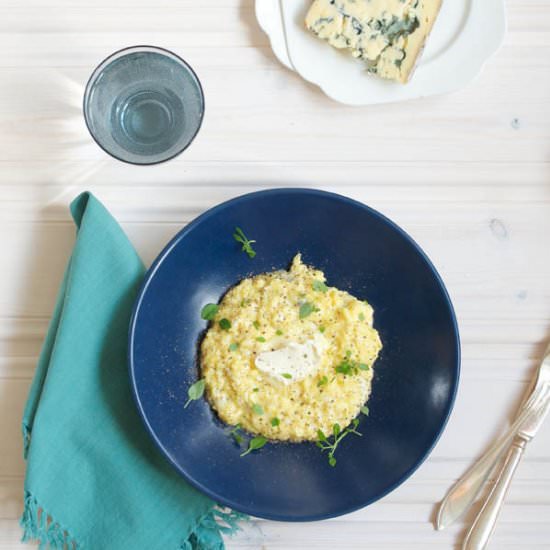 Blue Cheese Scrambled Eggs
