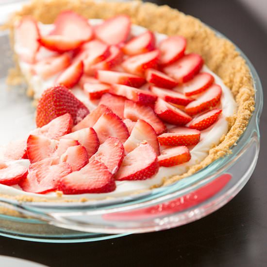 Strawberries and Cream Pie