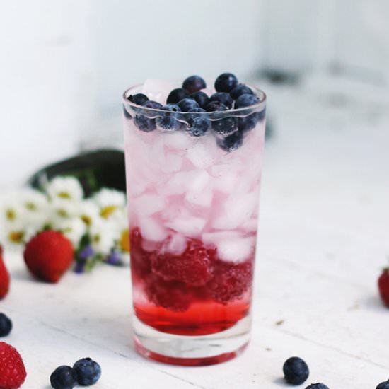 Red, White and Blue Mocktail