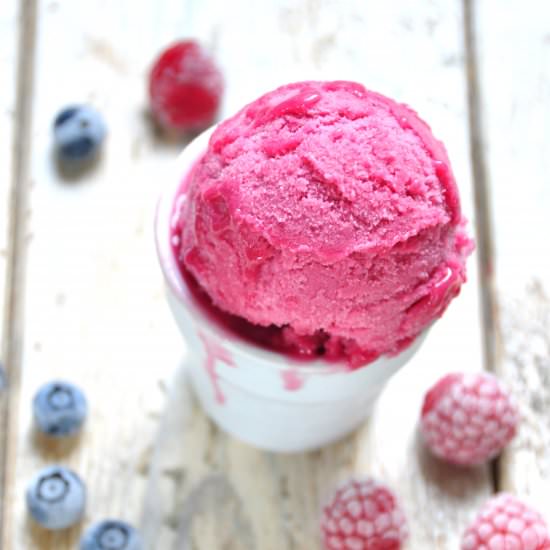 Raspberry and Blueberry Sorbet