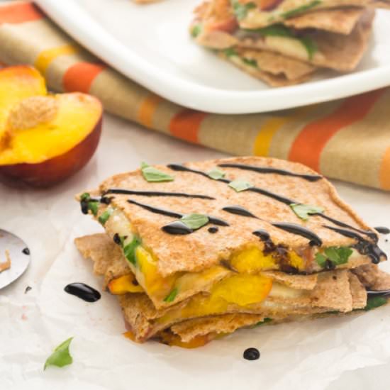 Peach “Caprese” Quesadilla