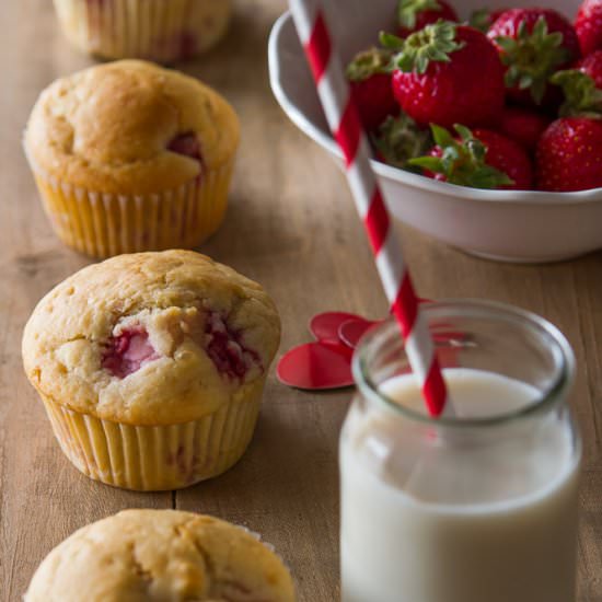 Strawberries and Cream Muffin