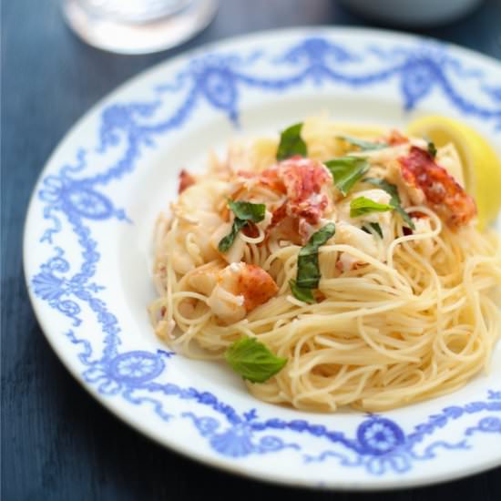 Lobster with Mascarpone Lemon Sauce