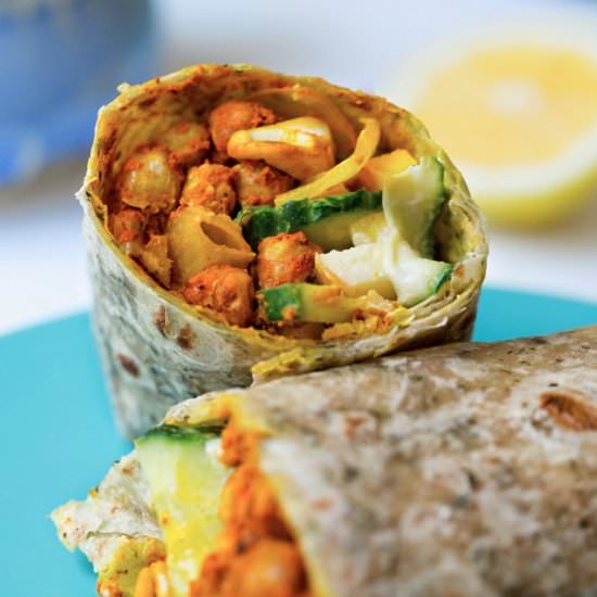 Curried Chickpea Wraps