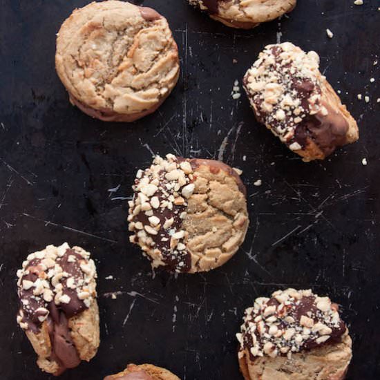 Chocolate PB Ice Cream Sandwiches