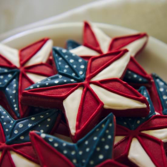 Pinwheel Flag Cookies