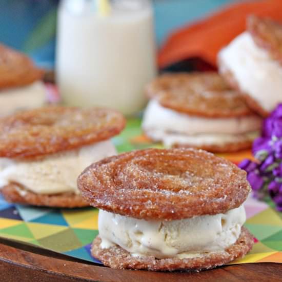 Churro Ice Cream Sandwiches