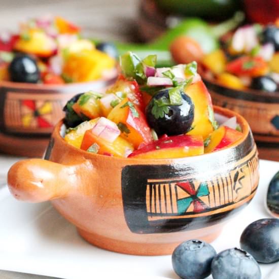 Grilled Nectarine & Blueberry Salsa