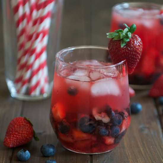 Red, White and Blue Cocktail