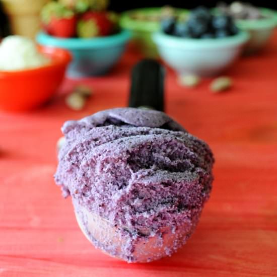 Vegan Blueberry Ice Cream