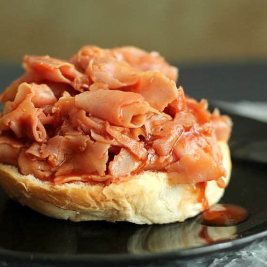 10-Minute BBQ Ham Sandwiches