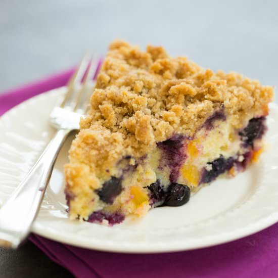 Blueberry-Peach Coffee Cake
