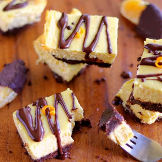 Orange Chocolate Cheesecake Bars