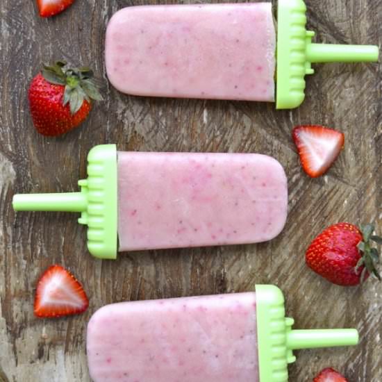 Strawberry Vanilla Pudding Pops
