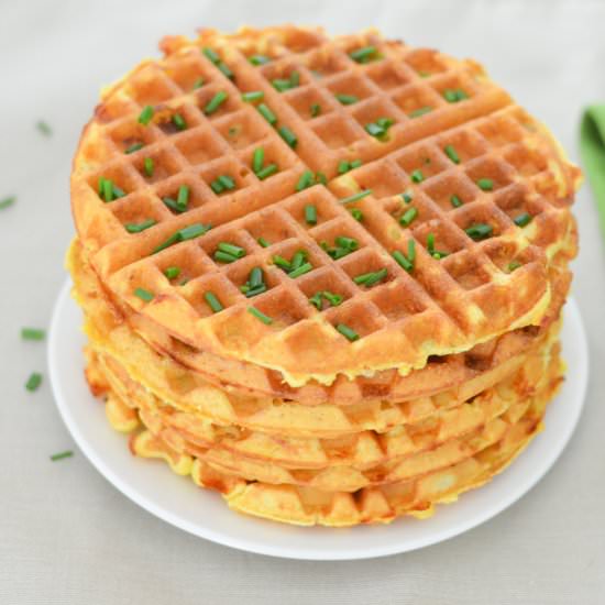 Cheddar + Chive Cornmeal Waffles