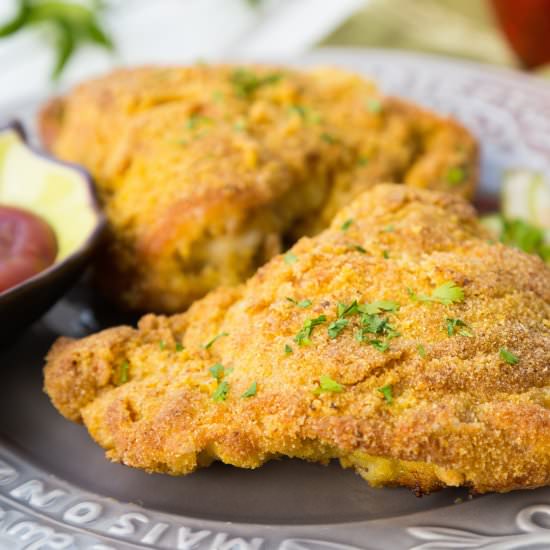 Baked Polenta-Crusted Chicken