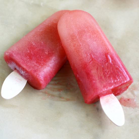Watermelon Strawberry Popsicles
