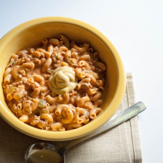 Thick and Creamy Cheeseburger Mac