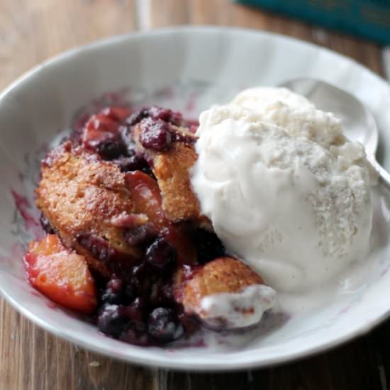 Peach Blueberry Cobbler