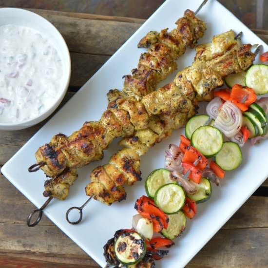 Indian Inspired Chicken Skewers
