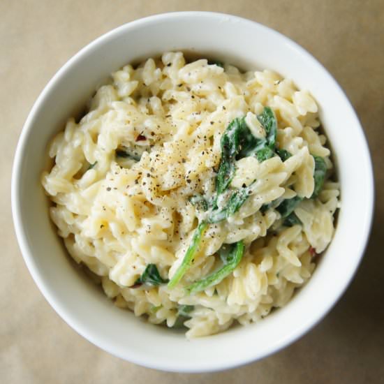 Spinach & Parmesan Orzo