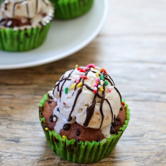 3 Ingredient Ice Cream Cupcakes