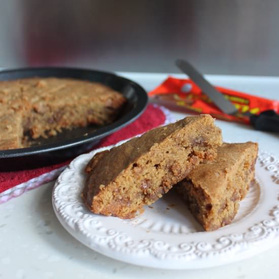 Peanut Butter Toffee Cookie Pie