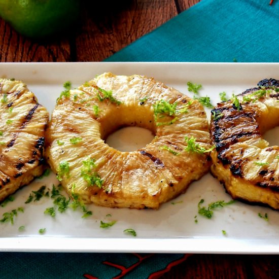 Grilled Pineapple with Lime Zest
