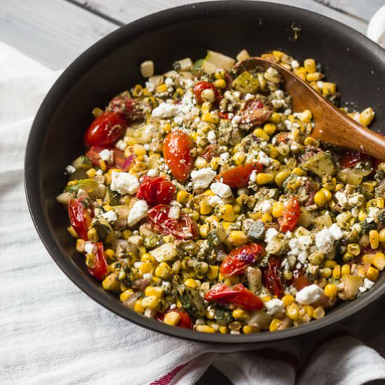 Corn,Tomato and Zucchini Salad