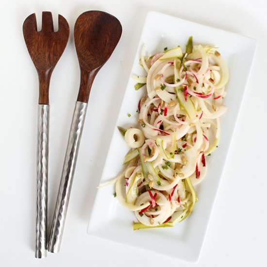Spiralized Kohlrabi Salad