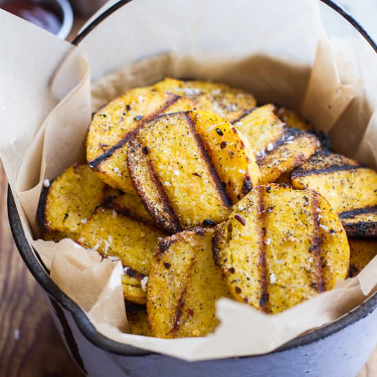 Grilled Parmesan Polenta Chips