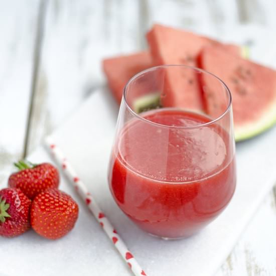 Watermelon and strawberry juice
