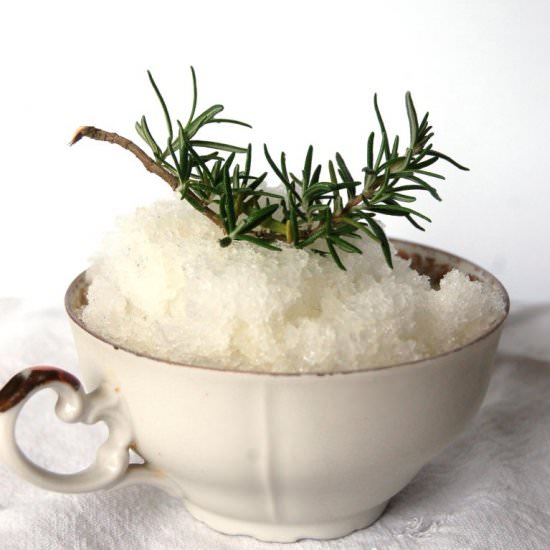 Lemon rosemary granita