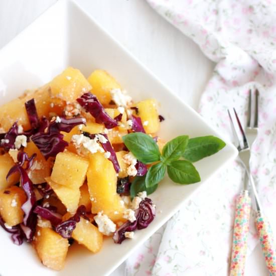 Watermelon, Feta and Cabbage Salad