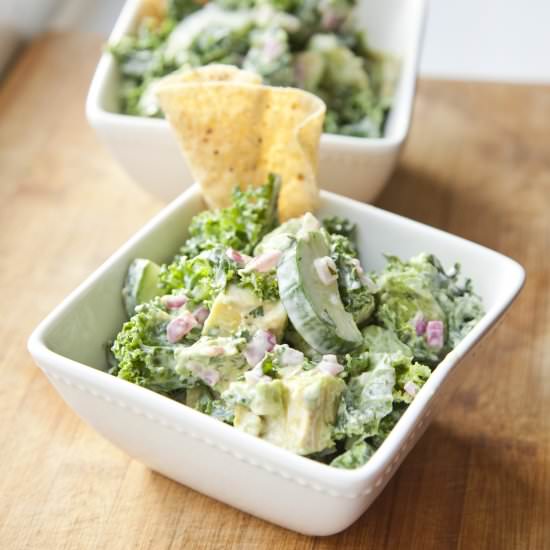Kale, Avocado & Cucumber Salad