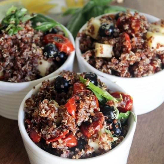 Quinoa Caprese with Blueberries