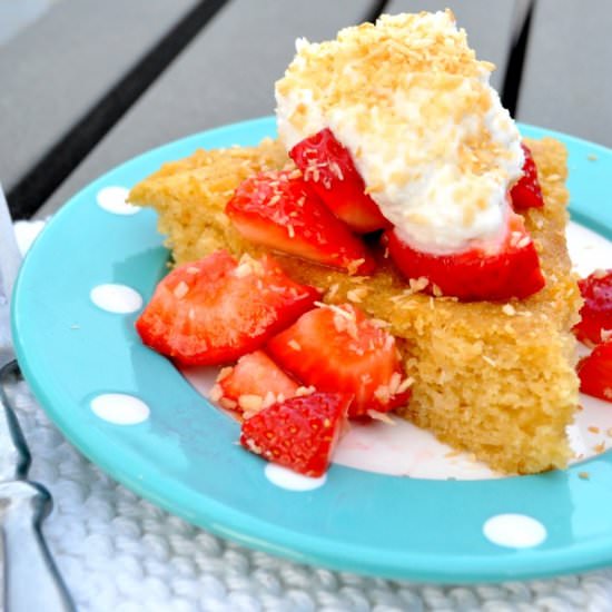 Coconut Lime Strawberry Shortcake