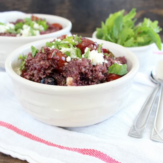 Tomato Blueberry Quinoa Salad