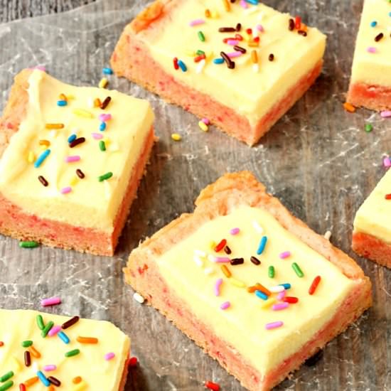 Frosted Pink Lemonade Bars
