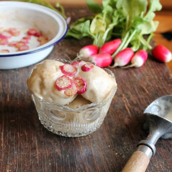 Cinnamon Ice Cream &Roasted Radishes