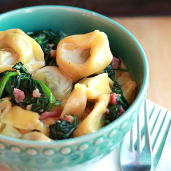 Creamy Tortellini with Pancetta