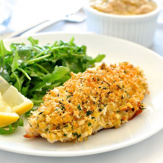 Parmesan Garlic Crusted Fish