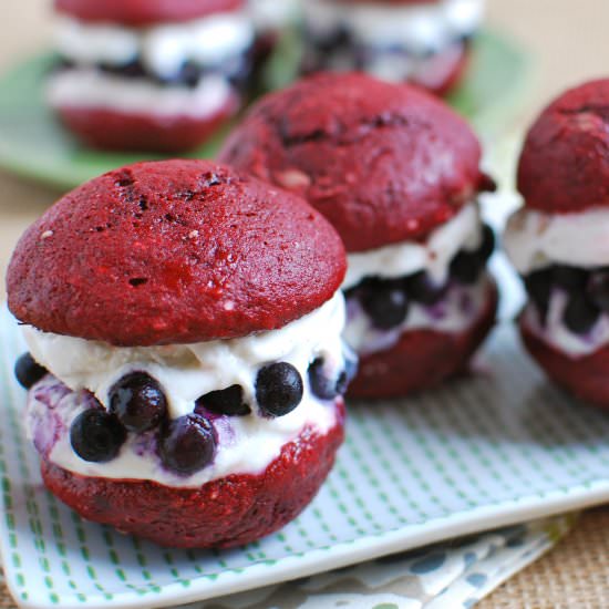 Wild Blueberry Ice Cream Sandwiches