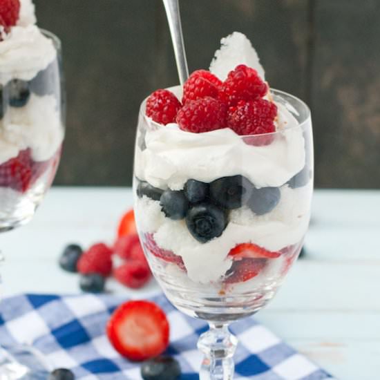 Patriotic Angel Food Cake Parfaits