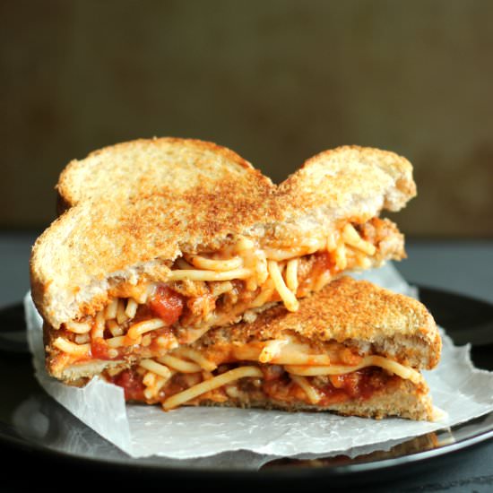 Spaghetti Grilled Cheese