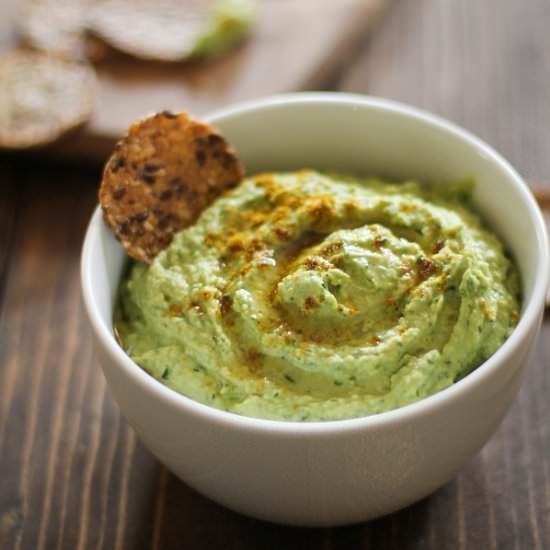 Roasted Garlic Kale Hummus